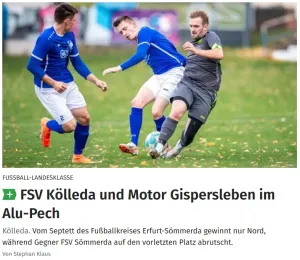 FSV 06 Kölleda und Motor Gispersleben im Alu-Pech