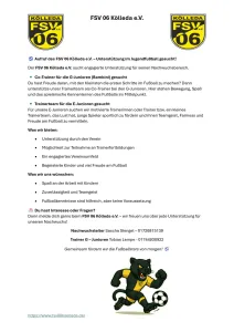 ⚽ Aufruf des FSV 06 Kölleda e.V. – Unterstützung im Jugendfußball gesucht!